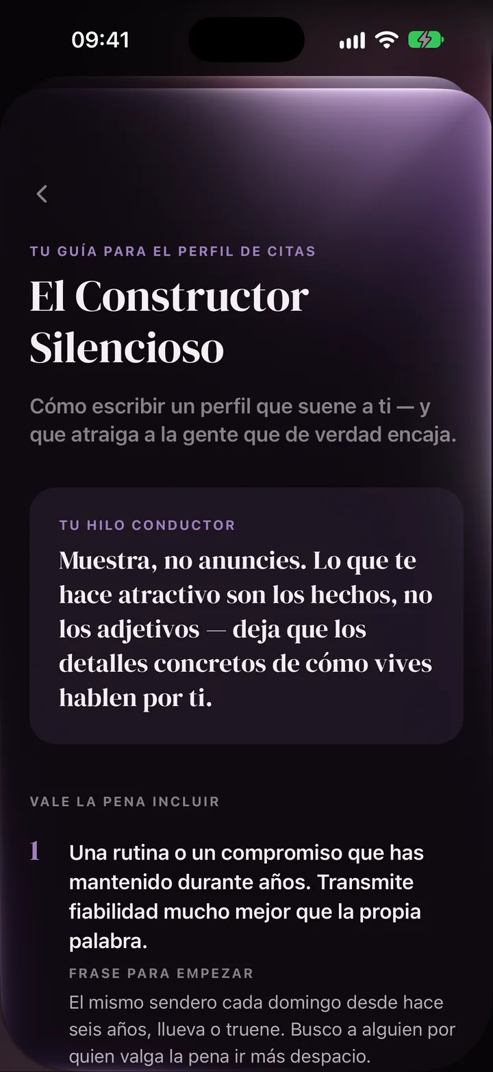 La guía para el perfil de citas de LoveType